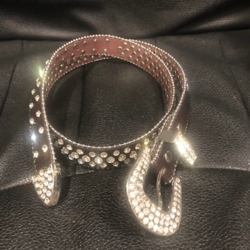 Leather Belt embellished NWOT WESTERN